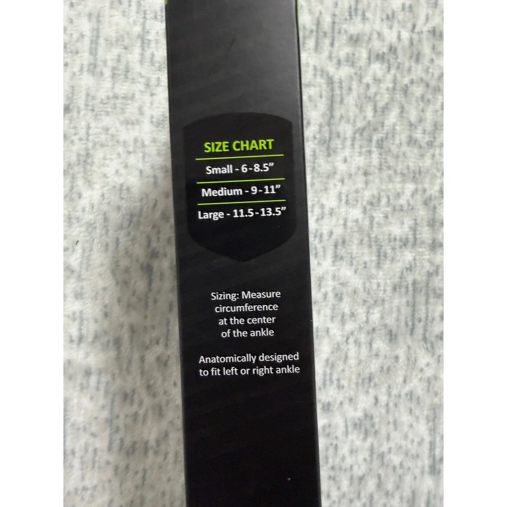 P-TEX Ankle Sleeve Medium Black Gray‎ Thermal Compression Support Ankle